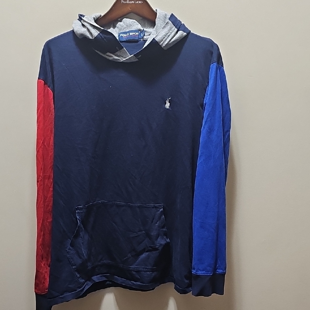 Polo by Ralph Lauren Blue and Red Sweatshirt